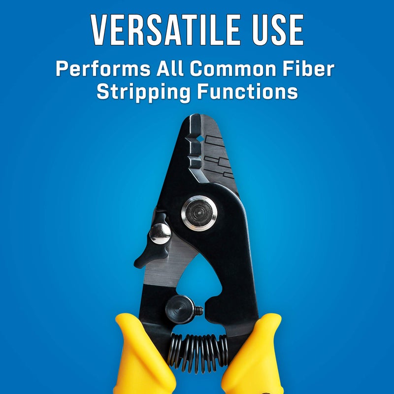 Jonard Tools JIC-375 Three Hole Fiber Optic Stripper â€“ Strips 1.6-3.0mm Jacket, 600-900Î¼m Buffer, 250Î¼m Coating, Precision Tool with Angled Jaw and Safety Lock - Image 1